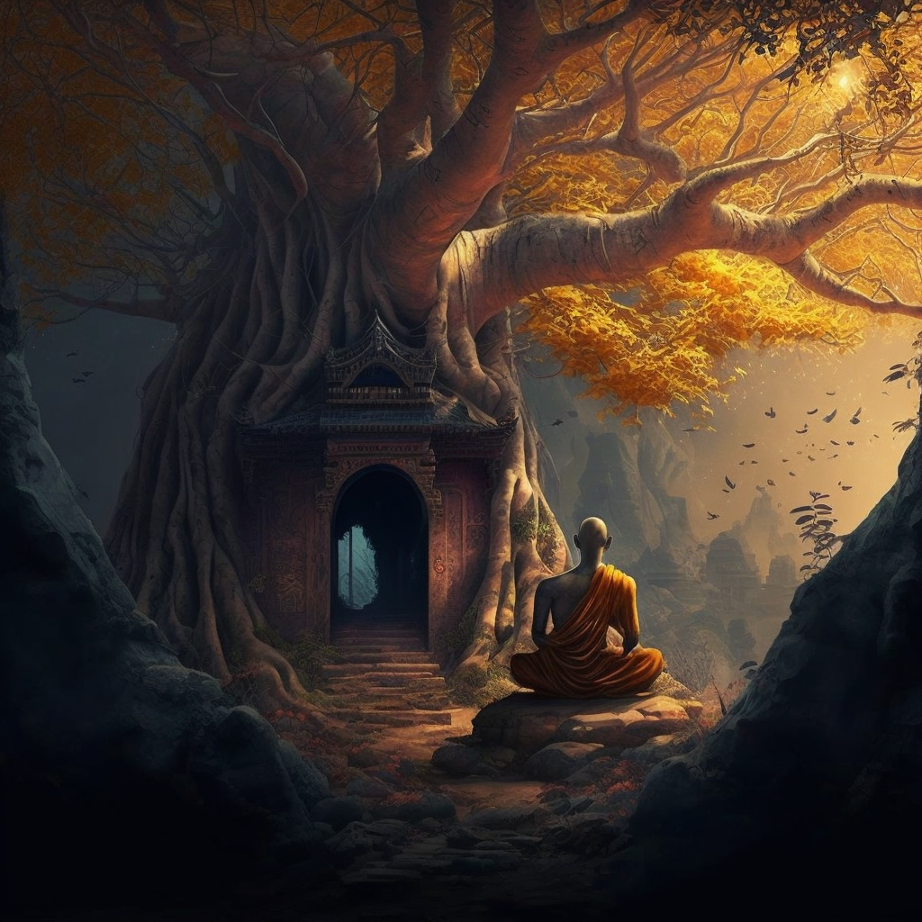Buddha under a tree